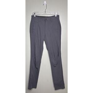 Lululemon Commute Pants Size 30 Men Gray Striped Golf Chino Stretch Athletic ABC